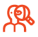 Red magnifying glass icon