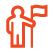 Red man with flag icon
