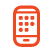 Red smartphone icon