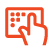 Red touch screen icon